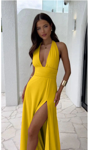 Long slit dress