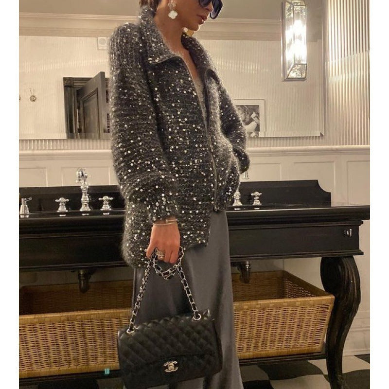 GLORIA | Refined Shiny Style Cardigan