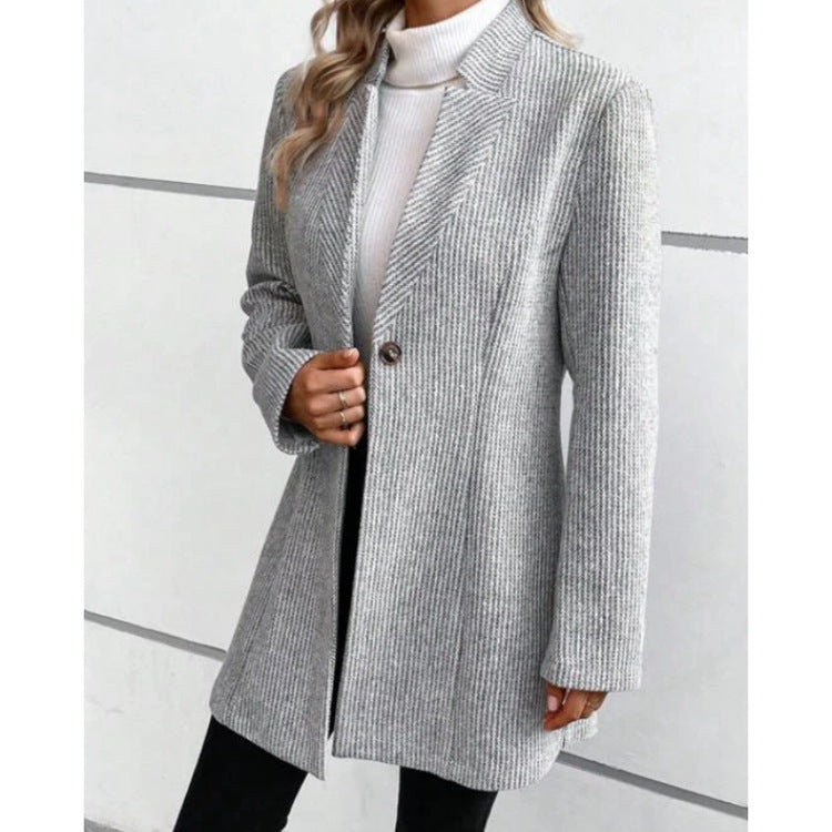 Mia coat with jacquard stitching