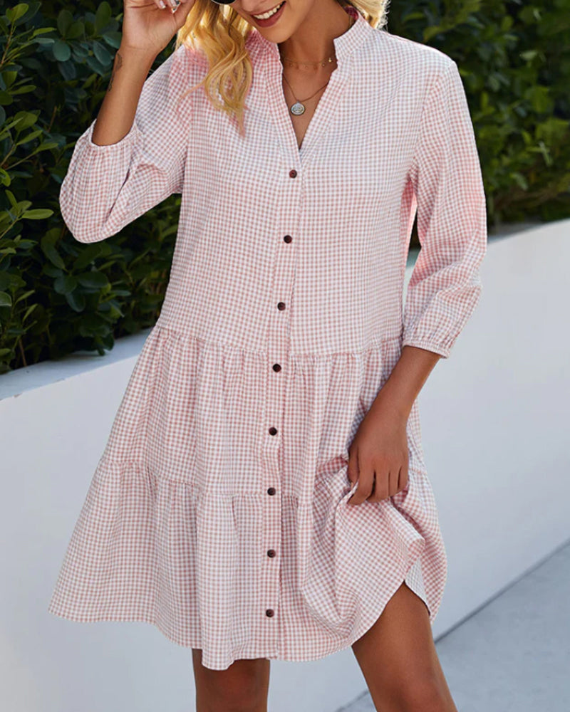 Elegant Buttoned Dress - KV15