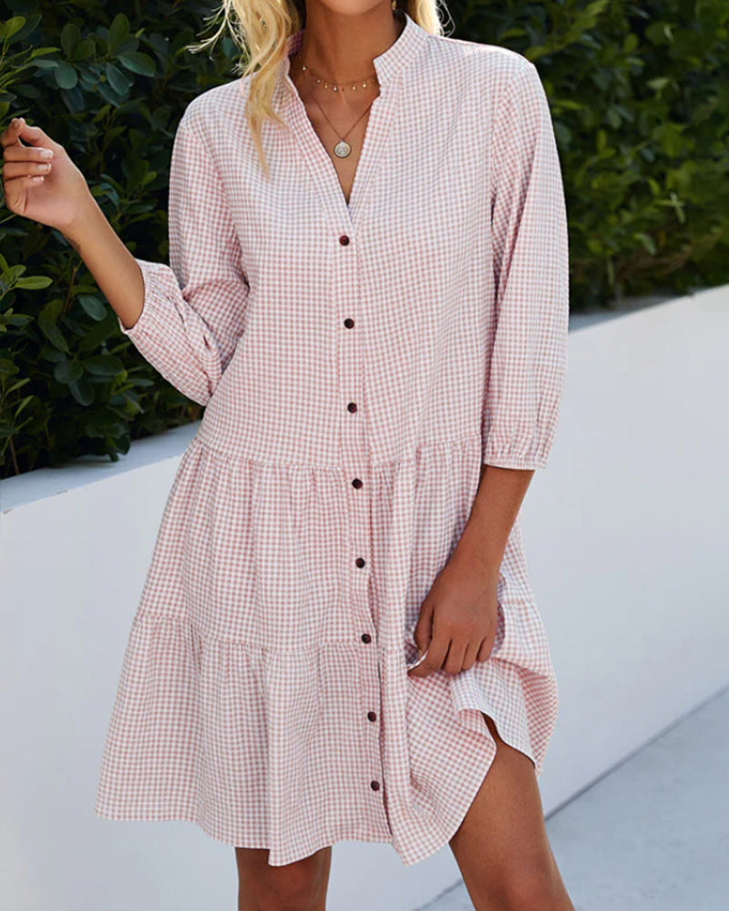 Elegant Buttoned Dress - KV15