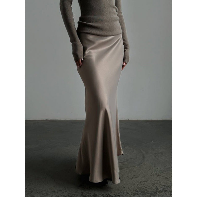 Professional Satin Fishtail Evening Skirt