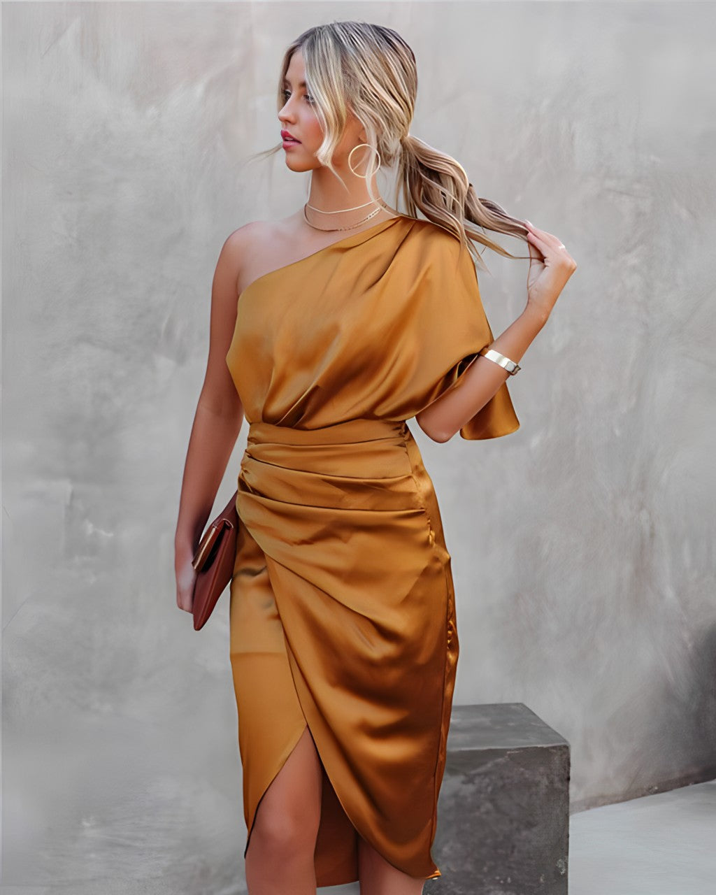 Elegant silk evening dress