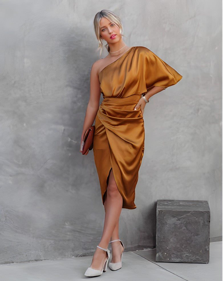 Elegant silk evening dress