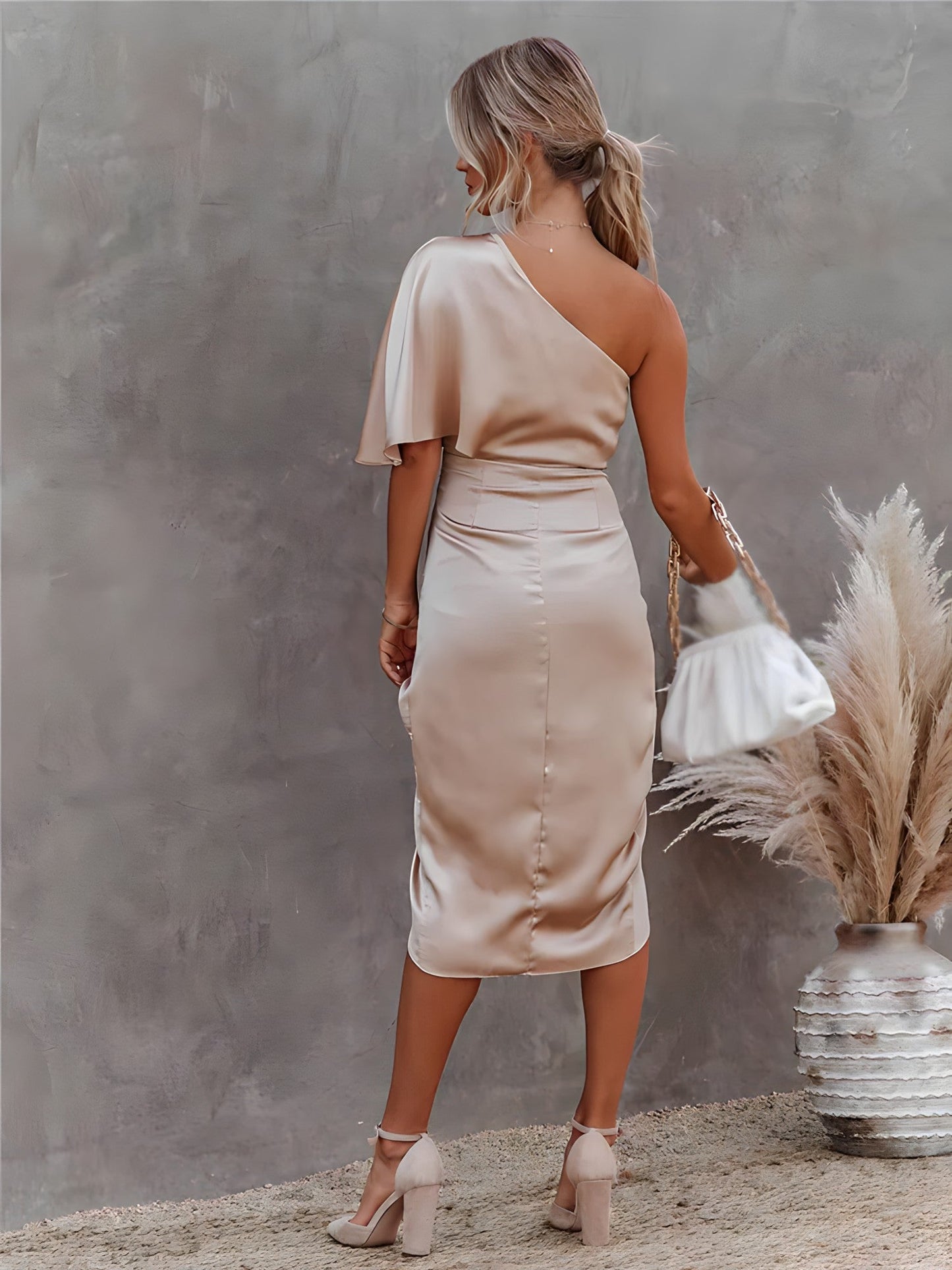 Elegant silk evening dress