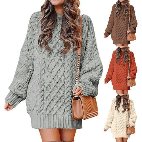 AvoirLaMode™ – Mid-Length Cable Knit Sweater
