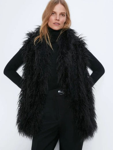Faux Fur Elegance Vest - Luxury and Comfort