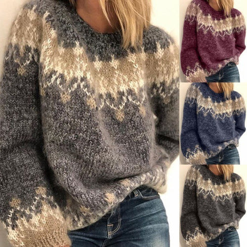 AvoirLaMode™ – Casual Jacquard Sweater