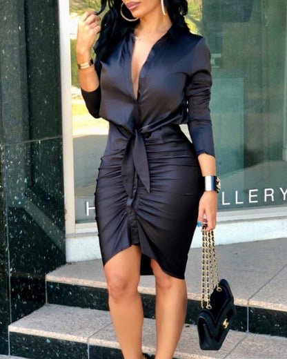 Executive Elegance Shirt Dress