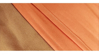 Cotton blend trapeze long skirt