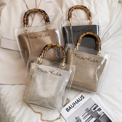 Transparent Woven Beach Bag