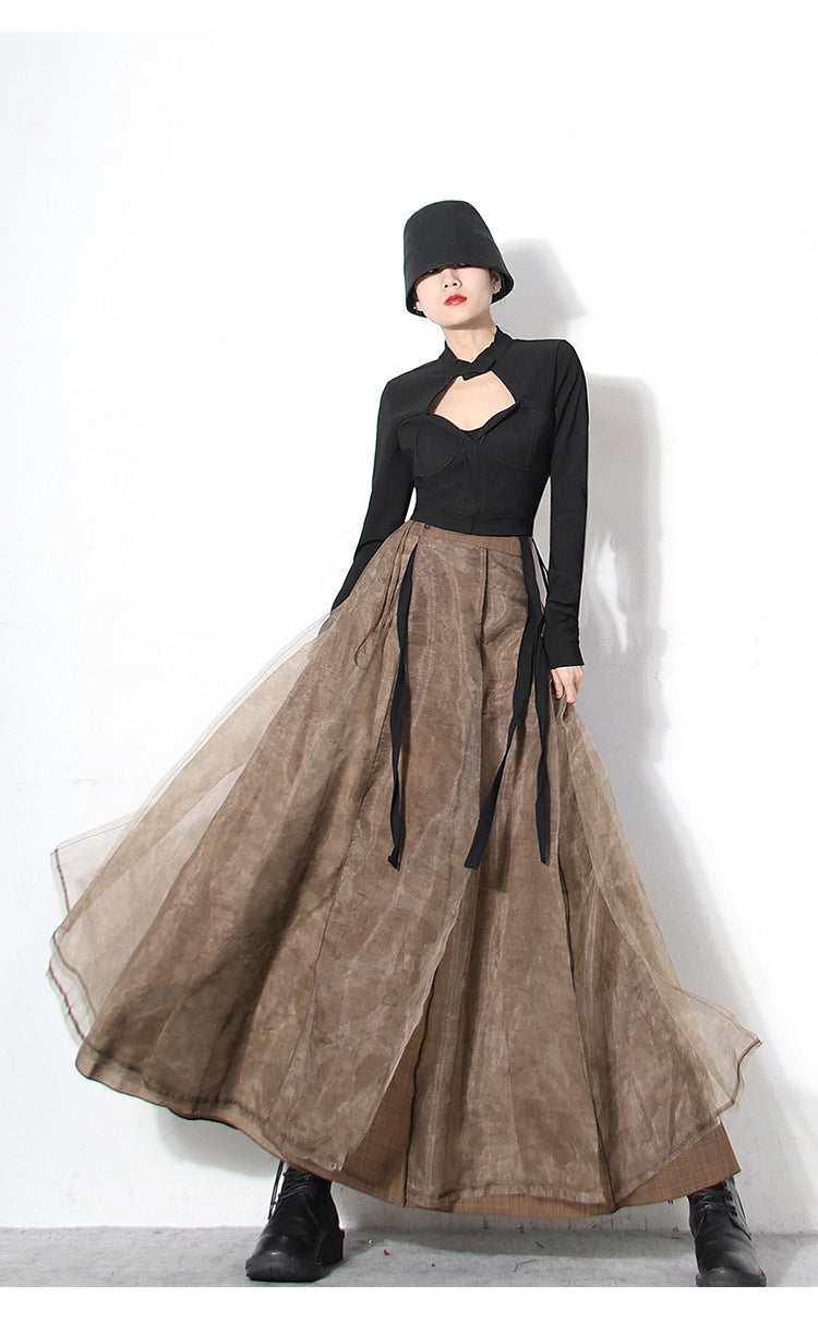 Vintage Inspired Layered Maxi Skirt