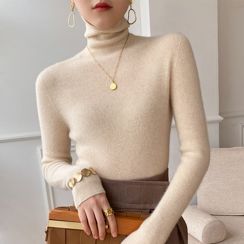 Cashmere Wool Turtleneck Sweater | Mélina
