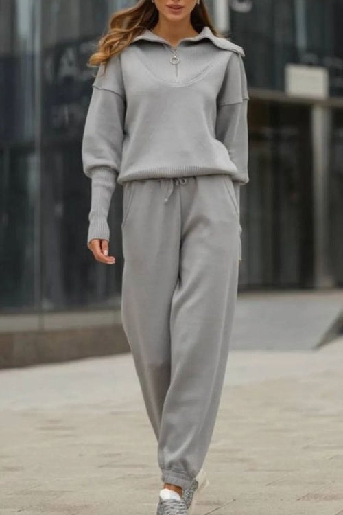 Elegantes Freizeit-Sweater-Zweiteiler