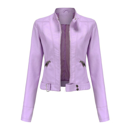 Short leather jacket