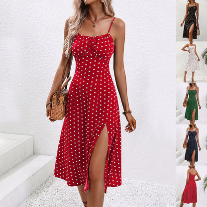 Stylishly Going Out Alluring Polka Dot Dress