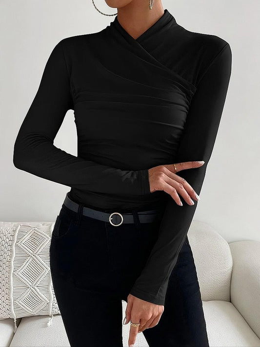 Pull Col Croisé Stylishly Sorties Élancées