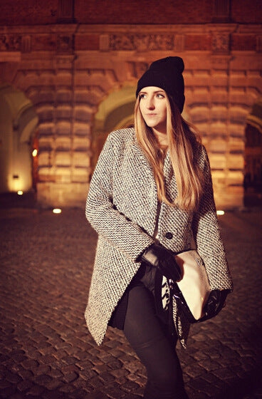 VALETTE | Manteau En Lain Carreaux