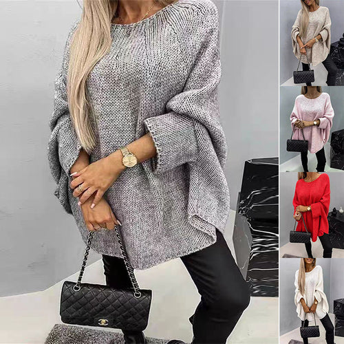 AvoirLaMode™ – Loose Winter Sweater with Batwing Sleeves
