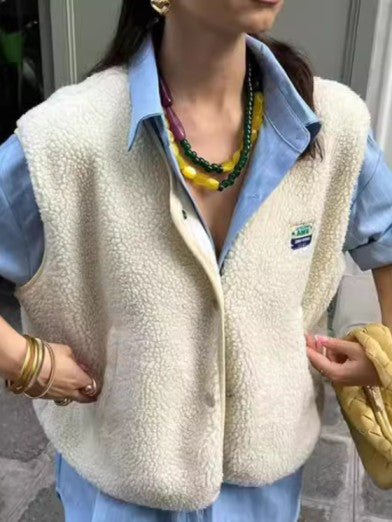 Women's Casual Sleeveless Jacket - Comfort and Warmth for Fall and Winter