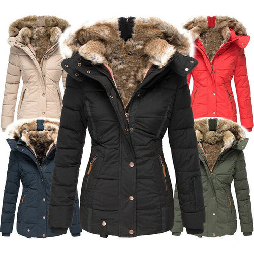 Armada®|Women's Fur Hooded Windbreaker Coat