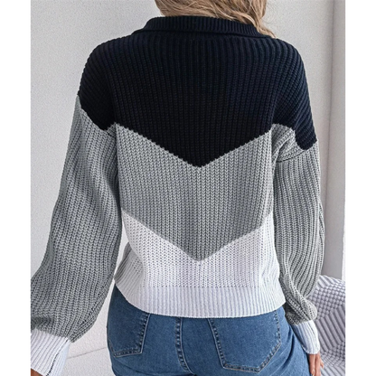 Women's V-Neck Knitted Sweater