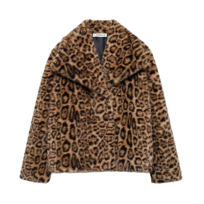 Fluffy faux fur jacket
