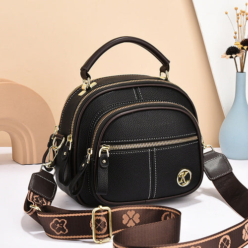Versatile Multi-Zip Shoulder Bag | Laure