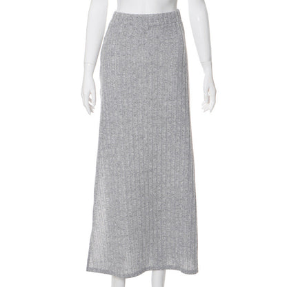 High Elasticity Long Split Sheath Skirt