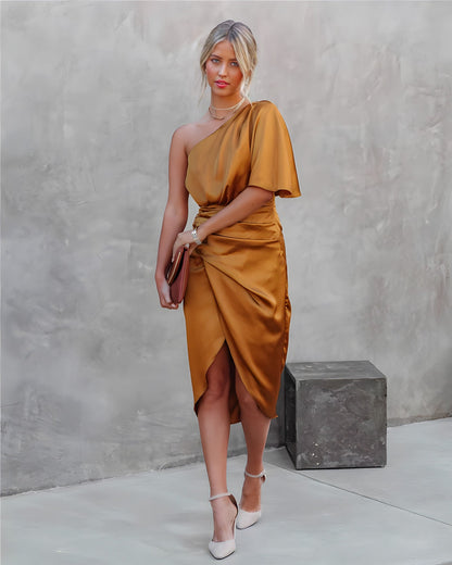 Elegant silk evening dress
