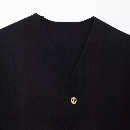 Casual Solid Knit Vest - Timeless Chic Elegance