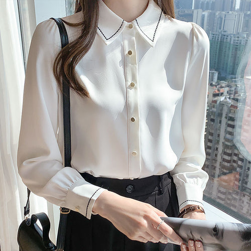 White chiffon blouse with 3D effect - Professional architectural design
