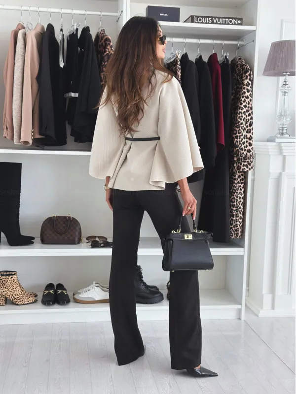 Mila Belted Poncho | Modernity - Charm