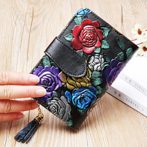 Florale RFID Security Wallet - Unisex Floral Elegance