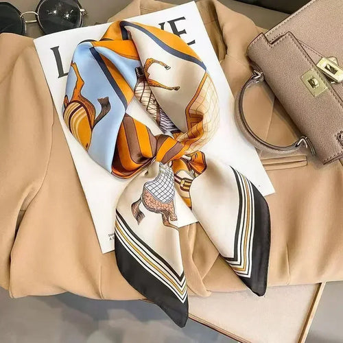 Square Elegance - Luxury Silk Scarf for Women 